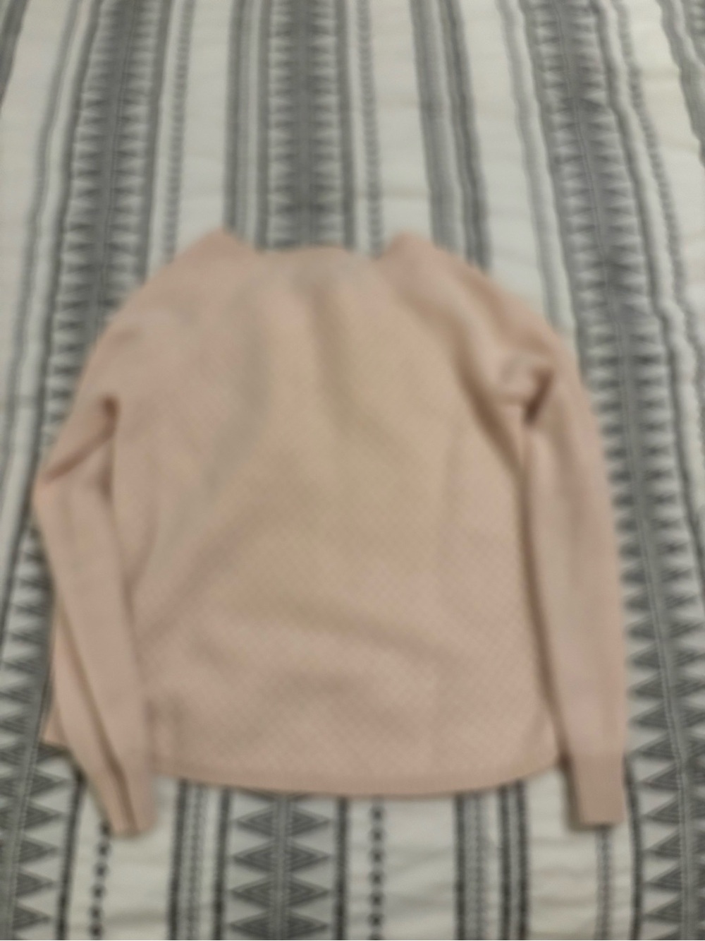 Cynthia Rowley Pale Blush Textured Crewneck Sweater - Picture 5 of 5